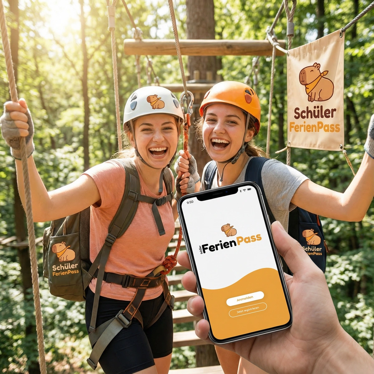 Jugendliche haben Spaß in den Ferien